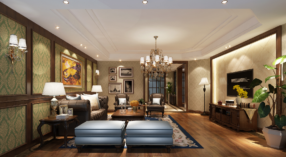 255平美式经典别墅豪宅装修赏析 合生国际城吴宅实景，典雅气度与舒适生活的完美融合